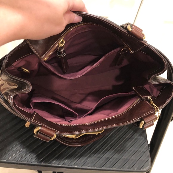 Coach Dark Brown and Tan Bag - Picture 4 of 5